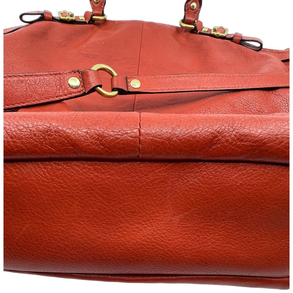 Coach Leather Satchel Orange Crossbody Shoulder Bag Purse F1298-18841 - Picture 11 of 16